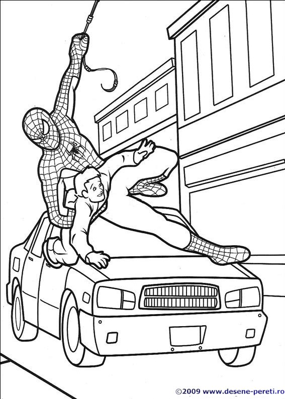 spider man desene colorat